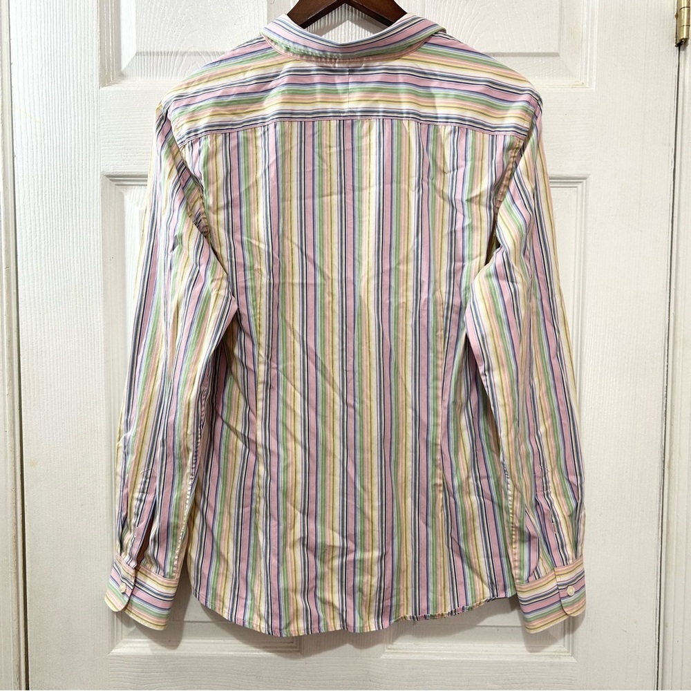 Lauren Ralph Lauren Women's Multicolor Striped Button Down Top Shirt. Size XL - Picture 2 of 7